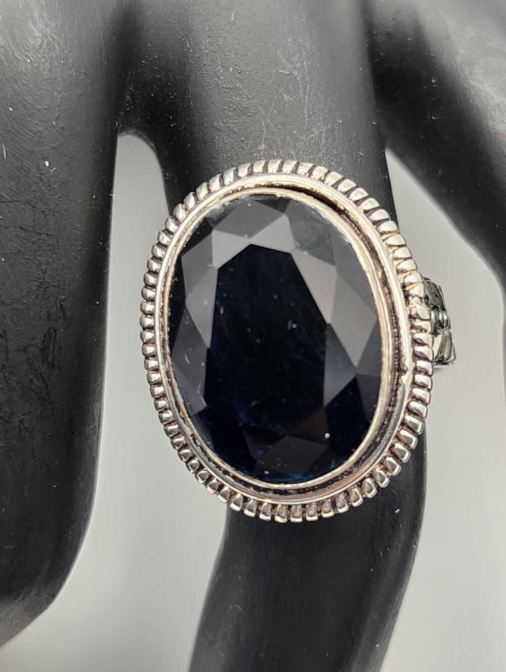 925 Silver Semi-precious Stone Ring, Size 7